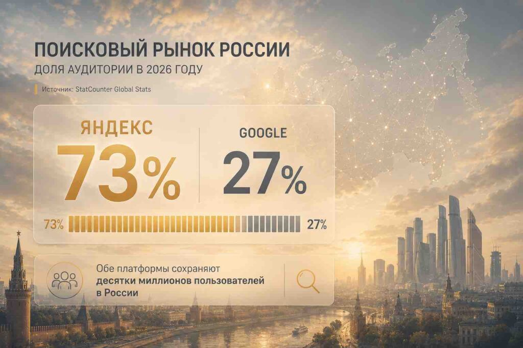 Доля Яндекс и Google в России